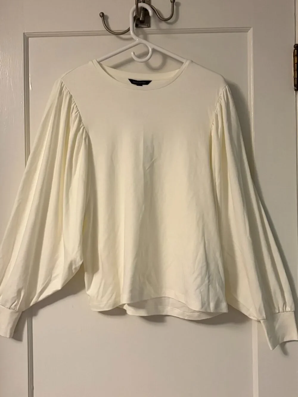 Banana Republic puff sleeve pullover size XL NWT minimalist neutral flowy